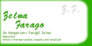 zelma farago business card