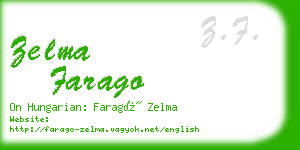 zelma farago business card